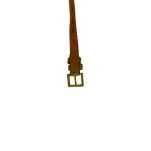 Hunt Club Brown Leather Belt Made In USA Size 34 Glove Leather Brass Buckle