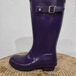 Hunter Kids Gloss Purple Waterproof Rain Snow Boots Size 4
