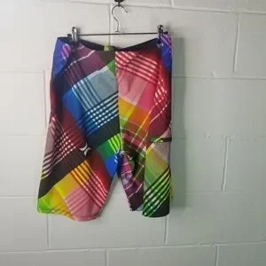Hurley Plaid Stripe Bright Swim Board Shorts