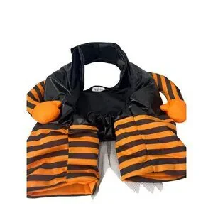 Hyde & EEK Witch Pet Costume Size Medium Black/Orange Striped Pet Outfit