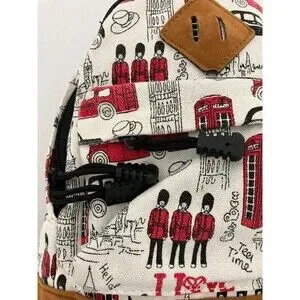 I Love London Mini Backpack Travel British England SOUVENIR Adjustable Straps