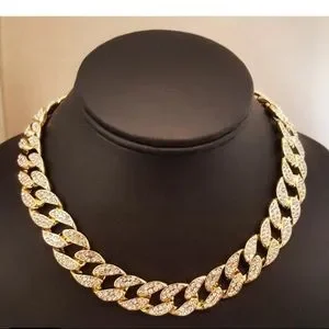 Iced Out Miami Cuban Necklace Choker Hip Hop New