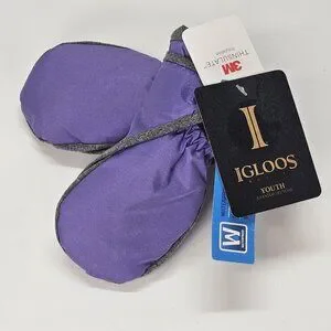Igloos Infant 12-24 Months Ski Insulated Mittens 3M Thinsulate Waterproof Purple
