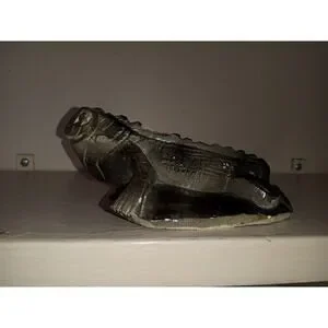 Iguana Lizard Carved Rock Figurine Sculpture 5" Long 2 In. Tall‎ Reptile Decor