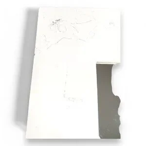 IKEA MALMA Framed Art Mirror- Square-BELIEVE-White-Gray-10x10