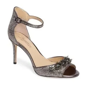 IMAGINE VINCE CAMUTO Silver/Pewter ‘Prisca’ Sparkle Ankle Strap Heels Size 9
