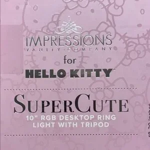 Impressions SuperCute Hello Kitty RGB Desktop Ring Light With Tripod