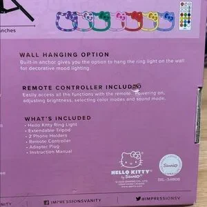 Impressions SuperCute Hello Kitty RGB Desktop Ring Light With Tripod