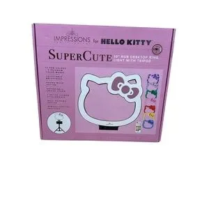 Impressions SuperCute Hello Kitty RGB Desktop Ring Light with Tripod