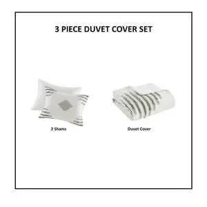 INK+IVY Tahli 3-piece Cotton Blend Chenille Cover Set