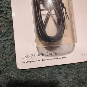 Insignia Black USB 2.0 A/B Cable