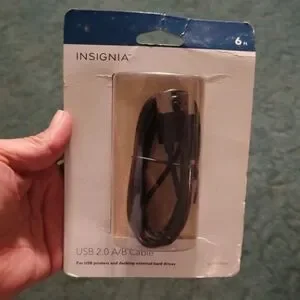 Insignia Black USB 2.0 A/B Cable