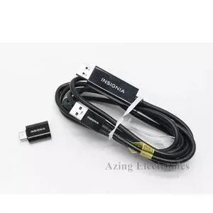 Insignia Black USB Cable with Adapter