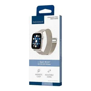 Insignia- Stainless Steel Mesh Band for Apple Watch 42mm 44mm 45mm 49mm