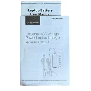 Insignia Universal 180 W High Power Laptop Charger 8 Adapters For Dell HP & More