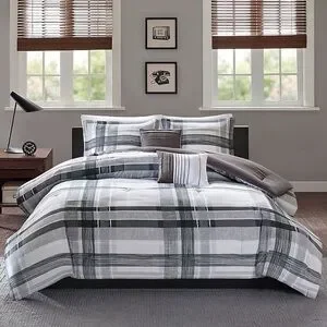 Intelligent Design 4pc Twin Plaid Bedding Set