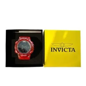 Invicta Chrono Men’s Digital Watch Orange Water Resistant Wristwatch Brand New