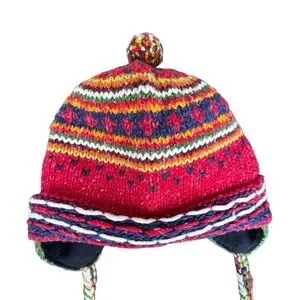 Invisible World Hand Made In Ecuador Wool Blend Hat L