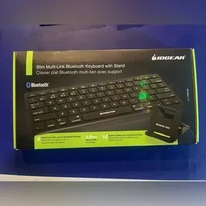 Iogear Slim Multi-Device Bluetooth Keyboard With Adjustable Stand