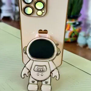 iPhone 13 Pro Max Astronaut Hidden Stand Case Cover – Cute Protective Phone Case