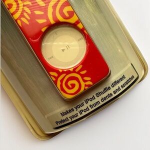 IPod Shuffle Sun Case Cover Skin 1st Gen Spiral Sunburst Red Yellow IJacket NOS