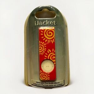 iPod Shuffle Sun Case Cover Skin 1st Gen Spiral Sunburst Red Yellow iJacket NOS
