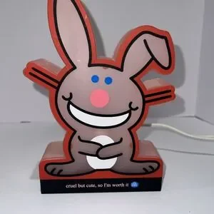 it's happy bunny JIM BENTON/ Light / Cruel But Cute so I'm Worth It. Works