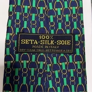 ITALIAN Equestrian Themed Silk Tie