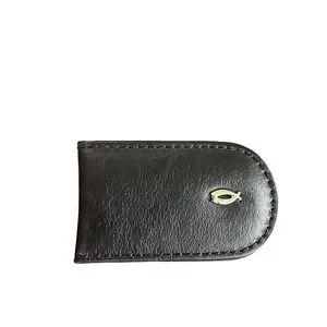 Italian leather magnetic money clip