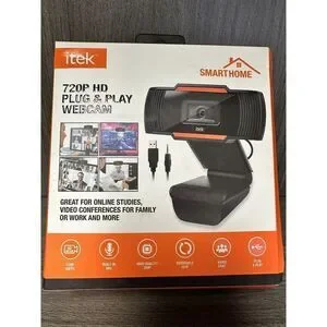 ITek Smart Home HD 720P Plug And Play Webcam W/ Built-in Microphone - 30fps