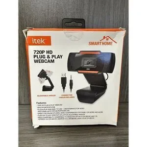 ITek Smart Home HD 720P Plug And Play Webcam W/ Built-in Microphone - 30fps