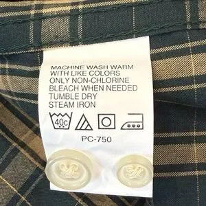 IZOD Sueded Poplin Plaid Button Down Shirt XL Green Beige NWT