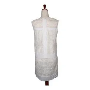 J. Crew Geo-Lace Sleeveless Shift Dress Size S #1189