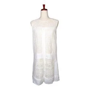 J. Crew Geo-Lace Sleeveless Shift Dress Size S #1189