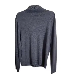 J.Crew Gray 1/2 Zip Merino Wool Blend Mock Neck Sweater Size M