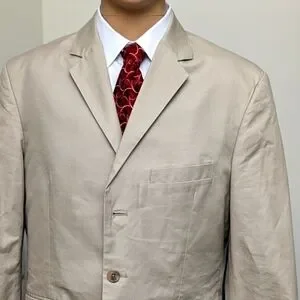 J Crew Men's Blazer Size 42R Tan Sport Coats Quality Suits By J Crew