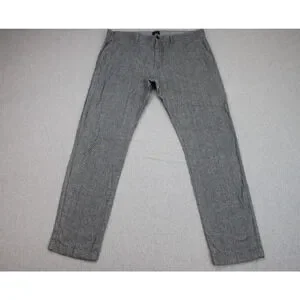 J.Crew Pants Mens Size 36 x 32 Gray Cotton Blend Flat Front Straight Leg Chino