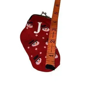 J Snowman Sock Purse Winter Christmas Xmas Toddler Girls Kids