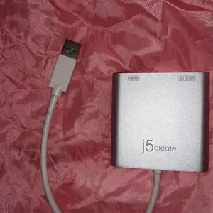 J5create - USB 3.0 To Dual HDMI Multi-Monitor Adapter - Silver