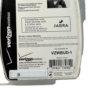 Jabra Verizon Earbud Headset Brand New 2.5mm Jack NIP Microphone