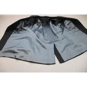 Jack Victor Blazer Men's 48R Black Wool Notch Lapel Single Vented Suit Jacket
