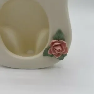 Jamestown Bisque Porcelain Tea Rose Photo Frame