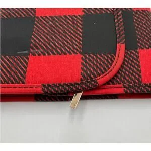 Jane Marie Jewelry Organizer Travel Buffalo With Hanger Plaid Red Black