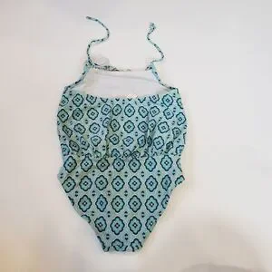 Janie and Jack Blue Flower Halter Swimsuit