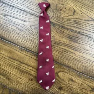 Janie and Jack Burgundy Bulldog Clip On Tie