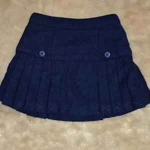 JANIE AND JACK NAVY BLUE WOOL FULLY LINED SKIRT SIZE 12-18 MONTHS NWOT