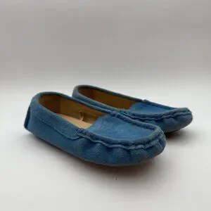 Janie & Jack Boys Blue Suede Shoes Slip On Great For Easter Outfit Sz 10-11