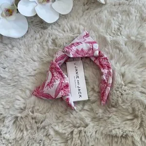 Janie & Jack Flamingo Toile Bow Headband OS