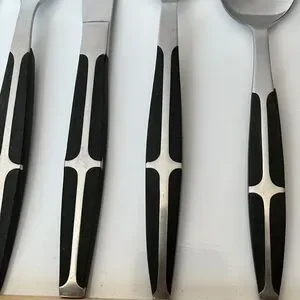Japan BLACK INSETS (UNF581) Stainless Flatware Place Setting