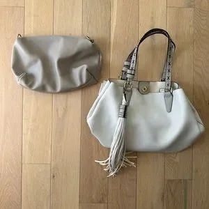 JEN & CO - Aliza Satchel Bag In A Bag NWT Grey